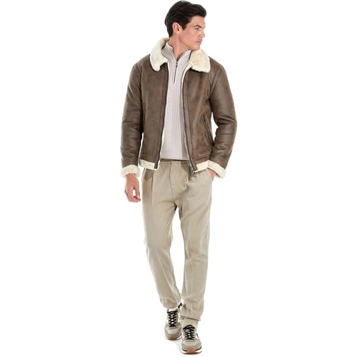 GUESS Men's Shearling Aviator3