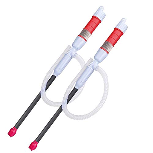 MuSheng(TM) 2pcs Siphon Pump électrique Pompe à Eau Liquide Transfert gaz Huile en Toute sécurité Siphon à Piles Pompes 58 cm (Rouge) Cover
