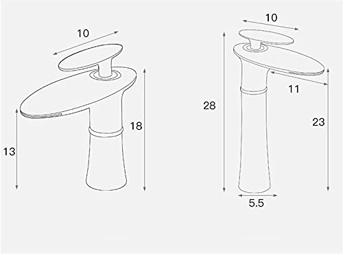 Robinet cascade en laiton or blanc pour mitiger l'eau du lavabo - 2