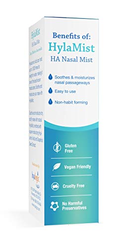 Hyalogic HylaMist Nasal Spray | Hyaluronic Acid Nasal Mist Spray Bottle | Nasal Moisturizer for Dry Nose | Stuffy Nose Relief | Grapefruit Seed Extract Nasal Spray | Antioxidant Mist – (2 oz / 58ml)