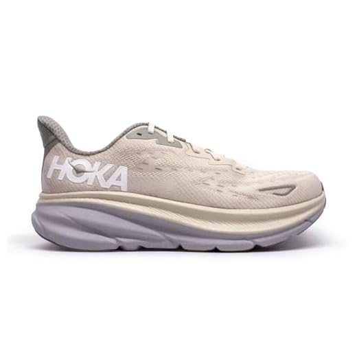 Hoka Tênis masculino Clifton 9, leite de aveia/cevada, 42, Leite de aveia/cevada, 44