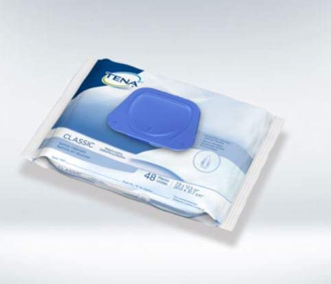 TENA Classic Washcloth Wipes, Softpacks - 1/Case of 576 (6 Packs of 96)