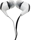 JustJamz Colorblind Friendly Earbud Headphones (In-Ear 10 Pack ) 3.5mm Stereo Simple Design Black and White