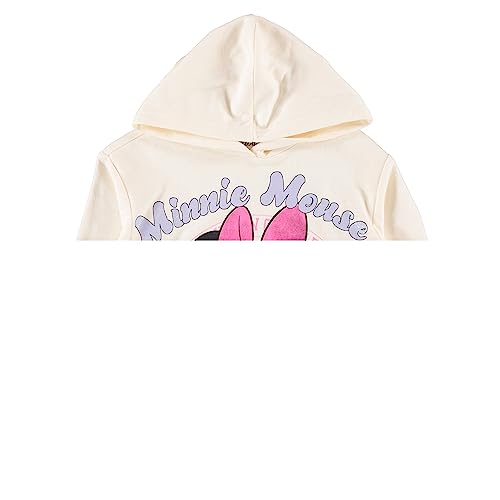 Minnie Mouse Girls Hoodie - Minnie Mouse Skimmer Pullover Hoodie- Sizes 4-16 Ivory #TOP6