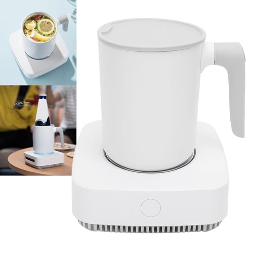 with 3 Temperature Levels, Electric Portable Beverage Warmer for Home and Office, Quick Cooling Heating Base and 450ML Mug, for Coffee Beverage Milk Tea