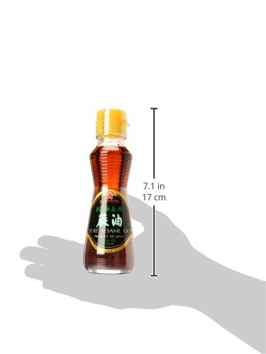 Kadoya Brand 100% Pure Sesame Oil (Sesame Oil 11 OZ, 1 Bottle) + One NineChef Long Handle Spoon Per Order - Thumbnail 2