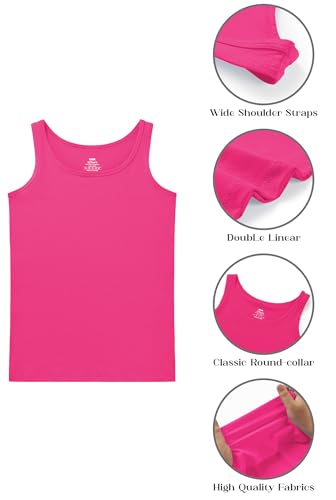 Image of QBK 2T-13Years Girls Tank Tops Cotton Dance Basic Sleeveless Undershirts | Gymnastics Ballet Dancewear