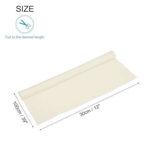 Image of MECCANIXITY 39 inch Elastic Cuffs Ribbed Trims Cotton Fabric Knit Rib Stretch Tape Cuff Sleeve Waistband for Sewing, 12 inch Wide Beige