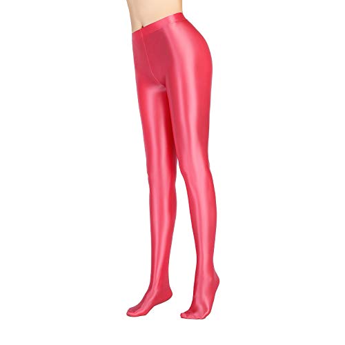 Image of LEOHEX Glossy Opaque Pantyhose Shiny High Waist Tights Sexy Stockings Yoga Pants Training Women Sports Leggings Fitness