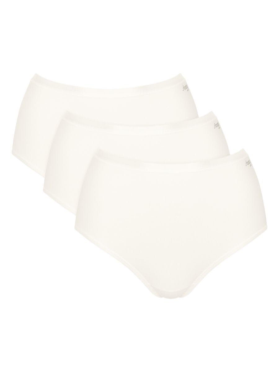 Sloggi GO Daily Cotton High Waist Briefs (3 Pack) Silk White White L - 14