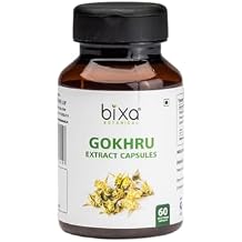 bixa Botanical Tribulus Terrestris Capsule Gokshura/Gokhru | Herbal Supplement | Gluten Free, Non-GMO, Steam Treated, Vegan, 100% Pure | 60 Count Pack of 1