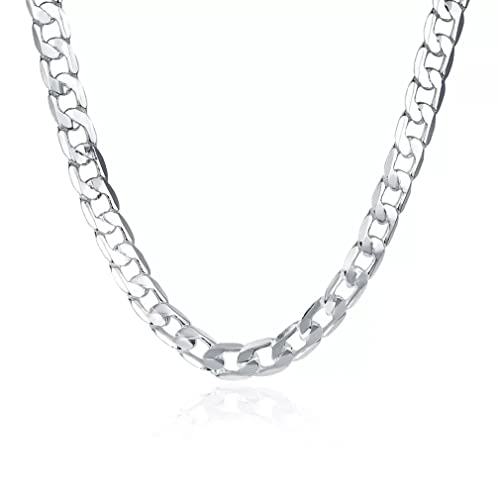 Collier à Longues chaînes homme femme 10mm argent 925 : Bijou de mariage tendance