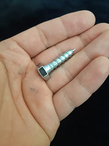 M8 Coach Screws Hex Head Width 13mm Zinc Plated Steel Wood Screw Hexagon Lag Bolts Silver Long 1.18" x 0.31" (8mm x 30mm) Box of 75 pcs - Image 4