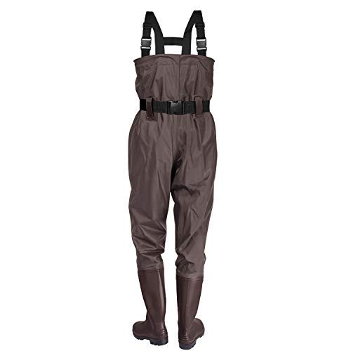 KOMEX Chest Waders Upgrade Fishing Boots Waders Hunting Bootfoot with Wading Belt Waterproof Boots Breathable Nylon and PVC Wading Boots for Men and Women