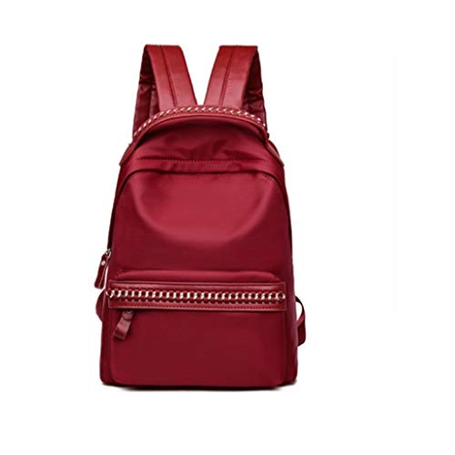 Sac à dos étudiante grande capacité couleur unie en toile Oxford