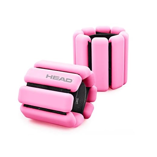 HEAD Ankle Weights and Wrist Weights (0.5 Kg each) | Adjustable Weights (2 x 1.1 Lbs) | Leg Weights For Home Gym | Wrist Wraps for Yoga, Pilates, Cardio | Hand Grip & Wrist Support Fitness Band - Pink