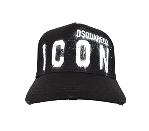 Casquette Nero Dsquared2 Homme Icon en coton noir