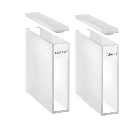 Image of LABART Glass Cuvette (Pathlength: 30mm, Volume: 10.5ml with PTFE Cover, Spectrophotometer) Set of 2 Pcs with Transmission Certificate