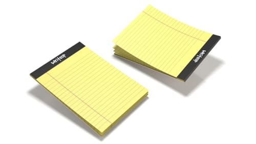 Image of NEELGAGAN Writeup Pad for Office, Writing Office Pads Premium 70 GSM Paper A4 Note Pad Ruled 100 Pages In Yellow Color (Pack Of 4)