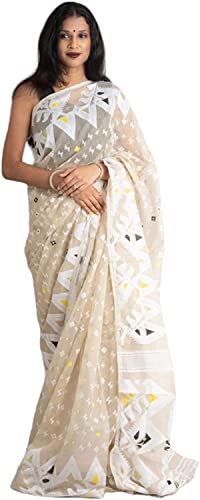 Saree traditionnel du Bengale en coton et soie | Robe indienne Moumita's
