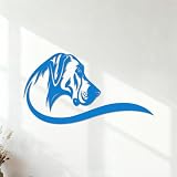 Adesivi incisi Salone di toelettatura per cani di razza pura 30x54.6cm Diverse opzioni di dimensioni Blu