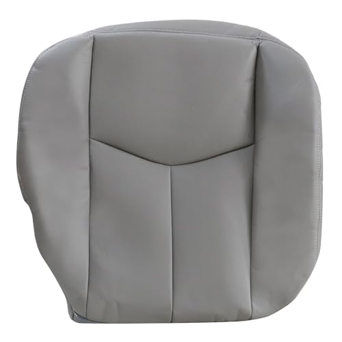 AOUTTUOA Housse de siège en cuir côté passager 922 ou 92i gris clair compatible avec Chevy Silverado Suburban Avalanche GMC Sierra Tahoe Yukon 2003 2004 2005 2006