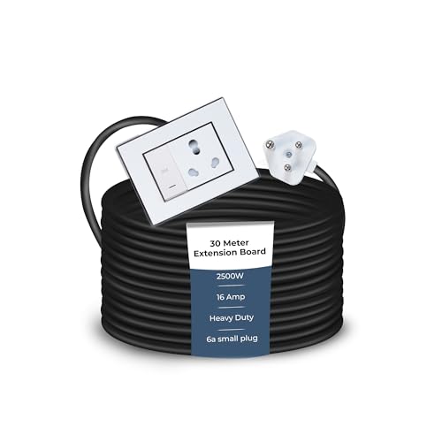 Image of Extension Board Heavy Duty Multi Socket 15A /16A /20A (2500 Watts 6A Small Plug and 20A Switch, 30 Meter)