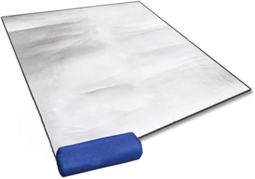 Insulated Aluminum Foam Sleeping Pad: 200x200cm Lightweight Waterproof Reflective Camping Mat Solution for Campers Hikers - Comfortable Insulated Ground Barrier for Camping Beach Picnic Tent