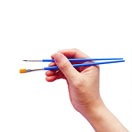 60 Pcs Paint Brush Set For Kids/Students/Teens/Artists/Starter, Nylon Hair Paint Brushes For Acrylic Painting/Watercolor/Oil/Art Painting,Plastic Handle Small Paintbrushes #TOP4