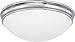 Capital Lighting 2034CH Hansen White Glass Flush Ceiling Light Fixture, 3-Light 180 Total Watts, 5"H x 14"W, Chrome