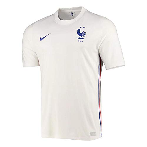 Nike FFF M NK BRT Stad JSY SS AW, T-Shirt de Football pour Homme, Blanc/Concord, 2XL