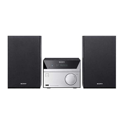 Sony Micro Hi-Fi Stereo Sound System with Bluetooth Wireless Streaming NFC, CD Player, FM Radio, Mega Boost, USB Playback & Charge, AUX Input, Remote Control
