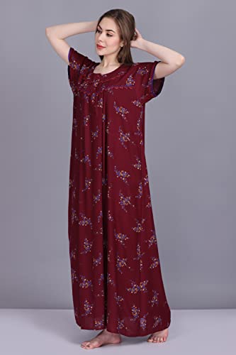 Image of Women's Alpine Mix Print Maxi Nightgown