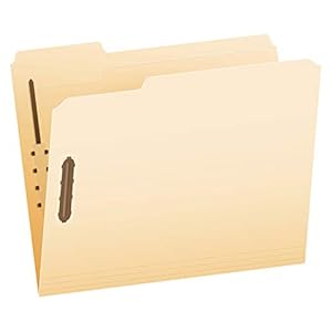 Pendaflex Fastener Folders, 2 Fasteners, Letter Size, Manila, 1/3 Cut Tabs, in Left, Right, Center Positions, 50 Per Box…