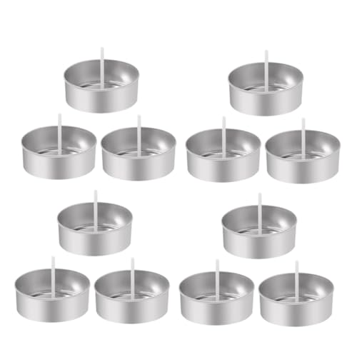 KONTONTY Aluminum Box Mini Candle Jars 2.5cm Wicks 300 Pcs Each Candle Making Supplies Tea Light Cups DIY Kit