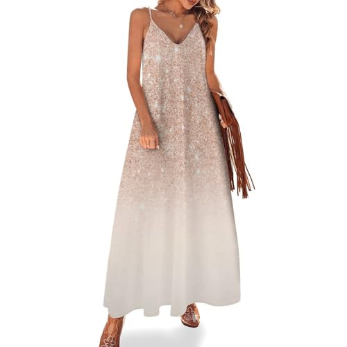 Robe d'été longue pour femme col en V motif dinosaure noir et blanc de plage