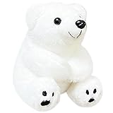 CUDDLY POLAR BEAR STUFFED ANIMALS: Ideal for girls, boys and teens plush toys! Our polar bear stuffed animals are adorably shaped and have a super soft texture, perfect for kids' classroom prizes and birthday gifts, or for book bags and home decorati...