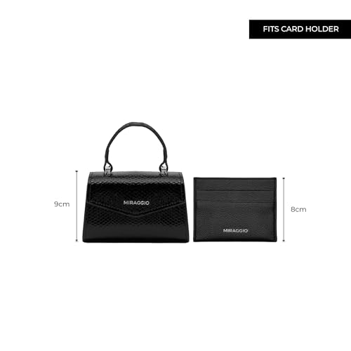 Image of Miraggio Roxie Top Handle Mini Sling Bag With Adjustable & Detachable Crossbody Strap | Crossbody Bag For Women Casual Holiday Look | Statement Bags For Women