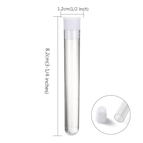 Image of Magibeads 20Pcs Clear Tube Plastic Bead Containers with Lids 3.23 x 0.47 Inches Travel Size Seed Bead Cylinder Bead Organizer Box Diamond Painting Storage Containers 15ml Capacity