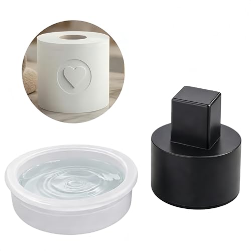 Toilet Paper Stamp Seal Press Heart Shape Embosser with Water Reservoir – 1.18" Compact Bathroom Accessory for Hosts, Hotels, Home Staging & Guest Bathroom Decor