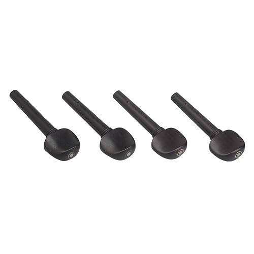 TOGEVAL 4pcs Ebony Violin Tuning Pegs Geared Violin Pegs String Instrument Accessories Cello Tuning Holes Accessories