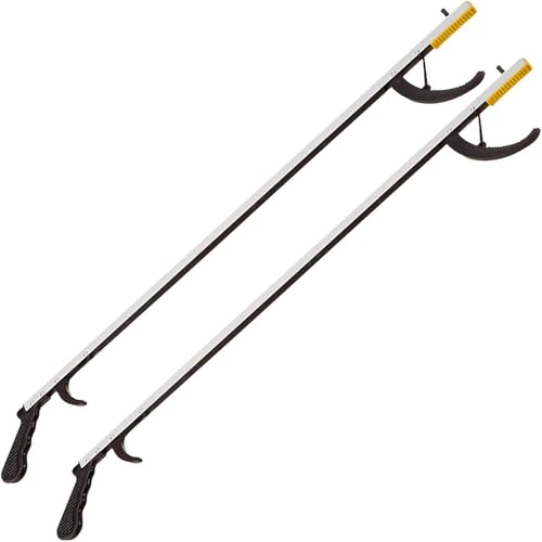 DMI 2 Pack 32 Inch Reacher Grabber PickupTool for Seniors Disabled or After Surgery Claw Reaching Assist Tool Trash Grabber Arm Extension Non-Folding Grabbers for Seniors Magnetic Claw