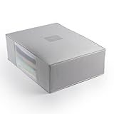 Hayden Hill Luxuriöse Aufbewahrungstasche für Pullover und Decken aus Bio-Baumwolle, 50,8 cm, passend für 9 Kaschmir-Pullover oder 2 Decken, Kleider-Organizer mit Reißverschluss, klimaneutral