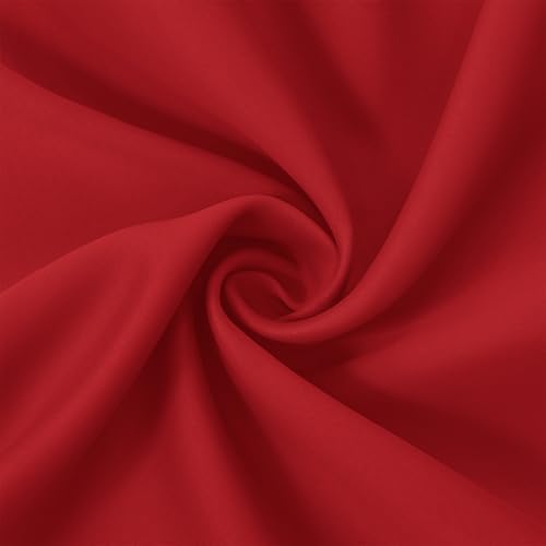 Image of LEMOMO Bright Red Blackout Curtains 52 x 63 Inch Length /Set of 2 Curtain Panels /Thermal Insulated Room Darkening Blackout Curtains for Bedroom