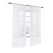 Produktbild Laneetal Transparente Gardine mit Kräuselband 2 Stücke Fensterschal aus Voile in Weiß 140x245 cm Fenstervorhang für Schlafzimmer Kinderzimmer Küche Vorhang Dekoschal