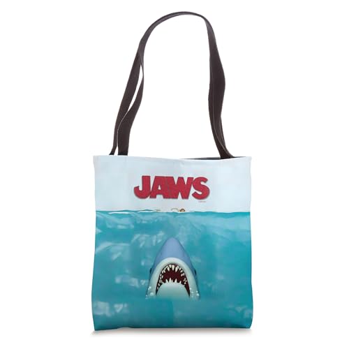 Bolso tote con diseño 3D del póster del 50.o aniversario de Jaws, frente y dorso miniatura 1