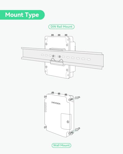 Image of LINOVISION Industrial 4G LTE Cat4 Cellular Router with Wi-Fi, Enhanced Signal for Remote Sites, Dual SIM Slots, DTU Gateway for RS485 devcie, IoT Sensors, Solar Power Cameras, M2M, Vehicles