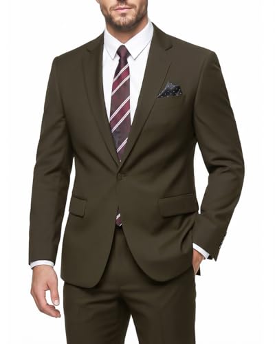 Men's Slim Fit 2 Piece Suit with Tie