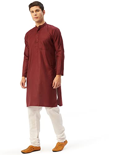 Image of Jompers Men's Cotton Regular Fit Solid Kurtas