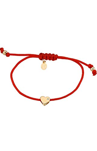 14k Gold Heart with Diamond Fortune Bracelet, Zoe Lev Jewelry, Gold Flower Bracelet, Cord Bracelet 14k Gold Heart with Diamond Fortune Bracelet, Zoe Lev Jewelry, Gold Flower Bracelet, Cord Bracelet